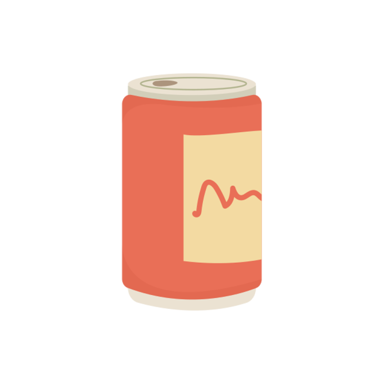 a can of soda on a white background