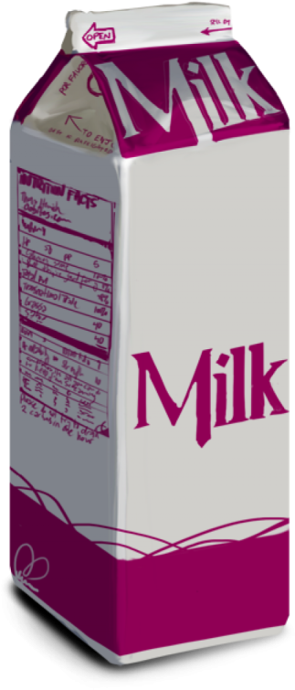 a carton of milk on a white background