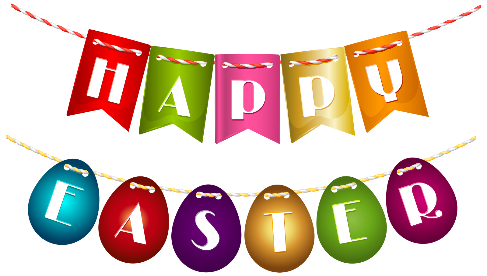 happy easter bunting banner