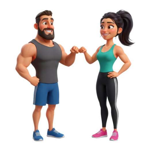 a man and woman standing next to each other people