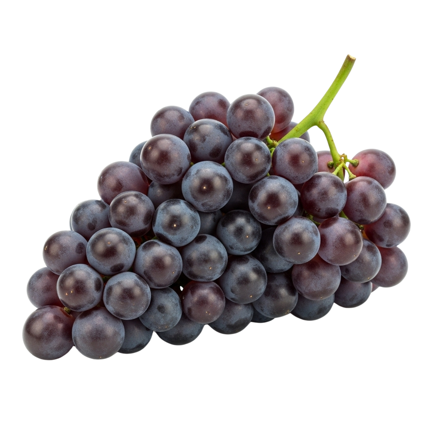 a bunch of grapes on a white background