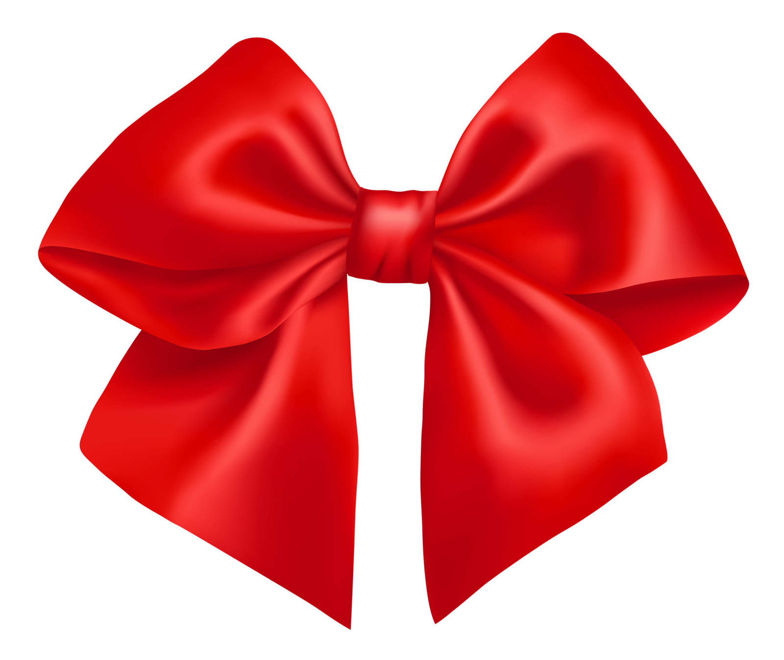 a red bow on a white background