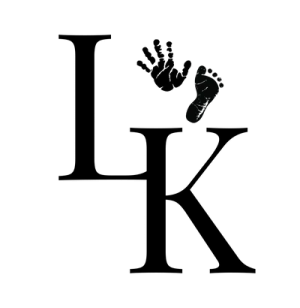 a black and white logo with the letter k