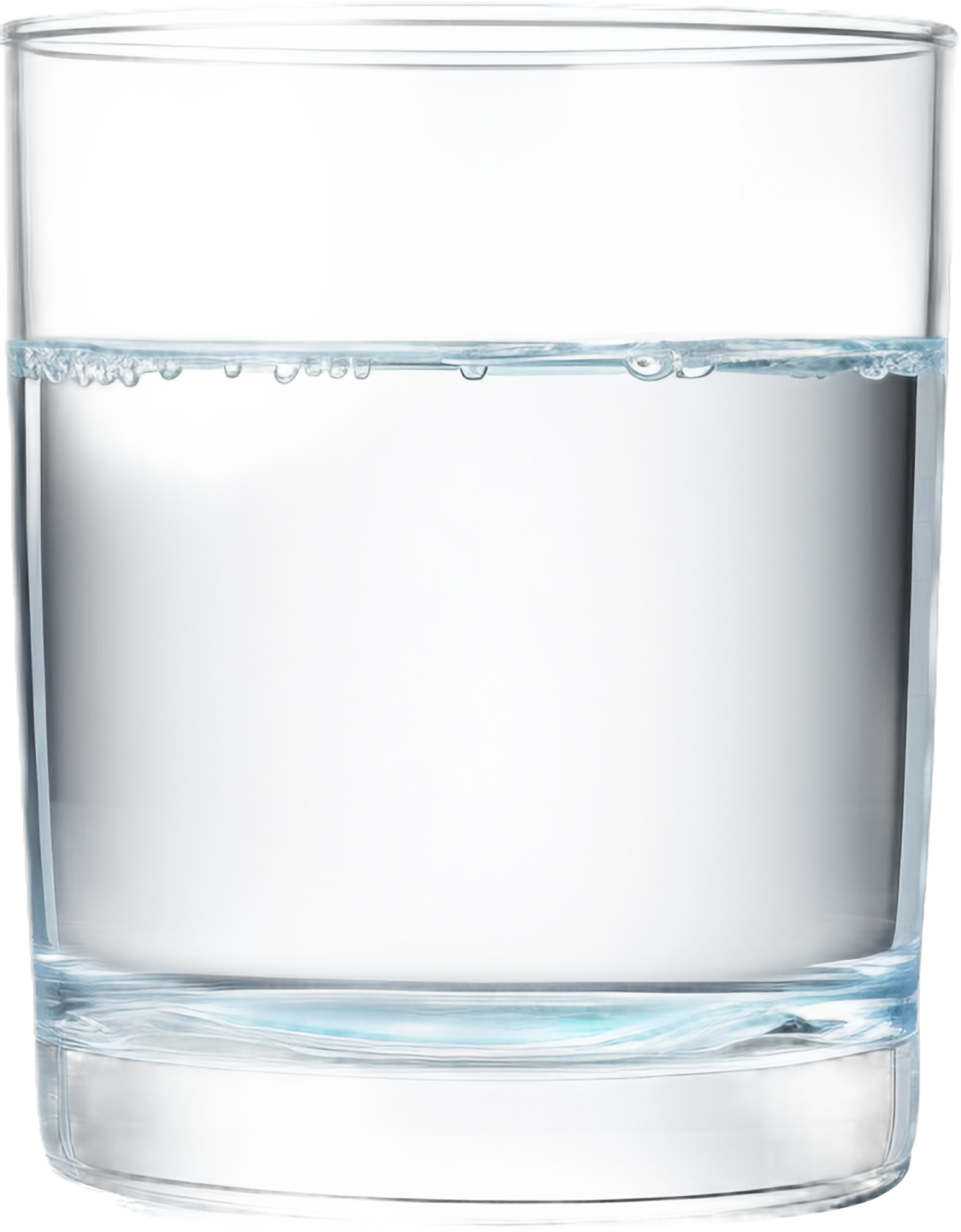 a glass filled with water