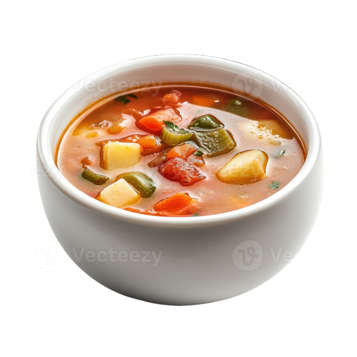 a white bowl filled with soup and vegetables