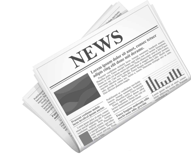 a newspaper with the word news on it