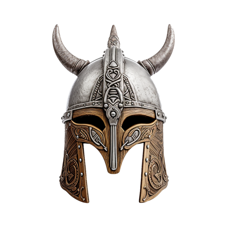 a viking helmet on a white background