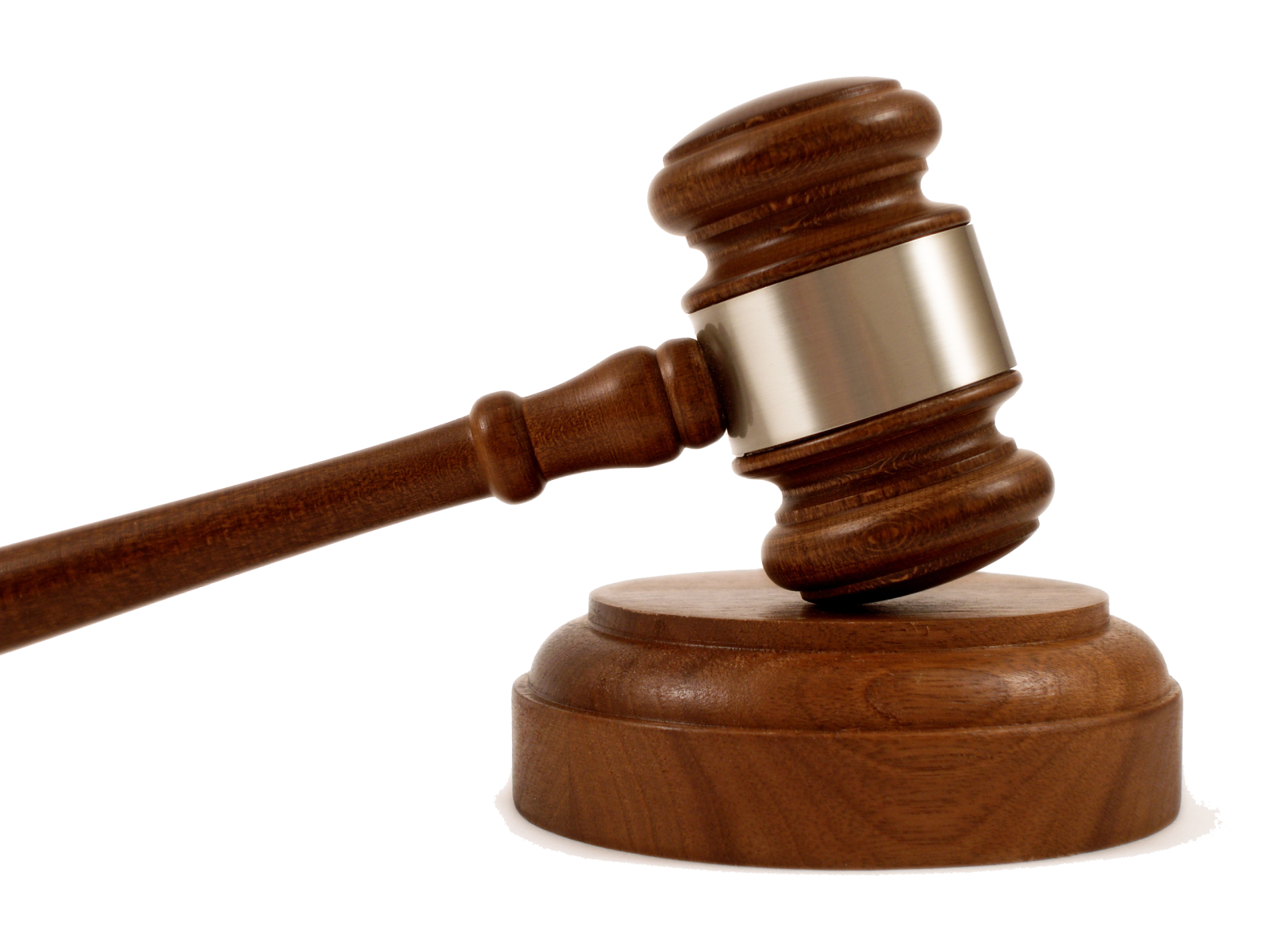 a wooden judge's gaven on a white background