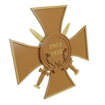 a cross with the number 1914 on it