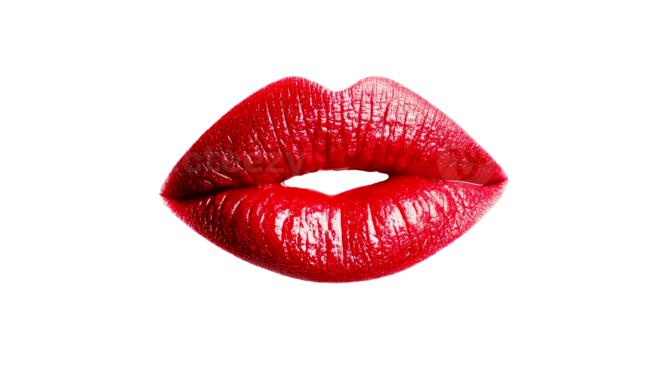 a red lipstick on a white background