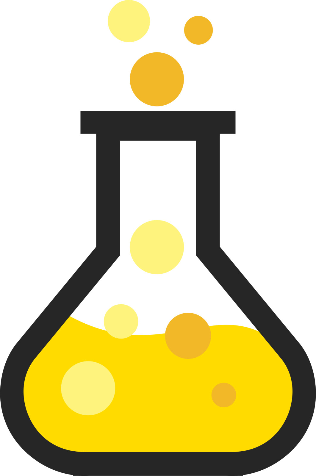 a test tube filled with yellow liquid