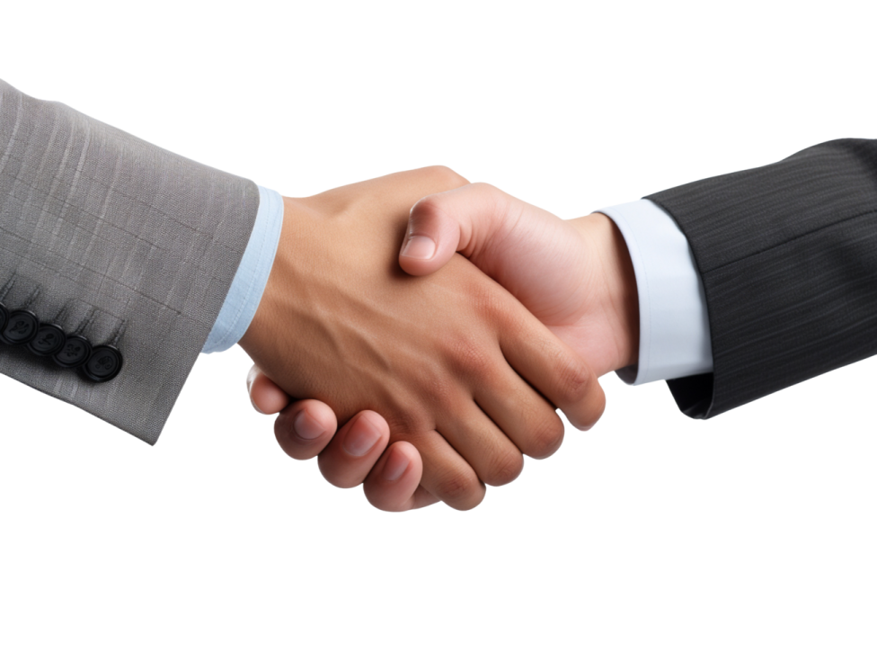two men shaking hands