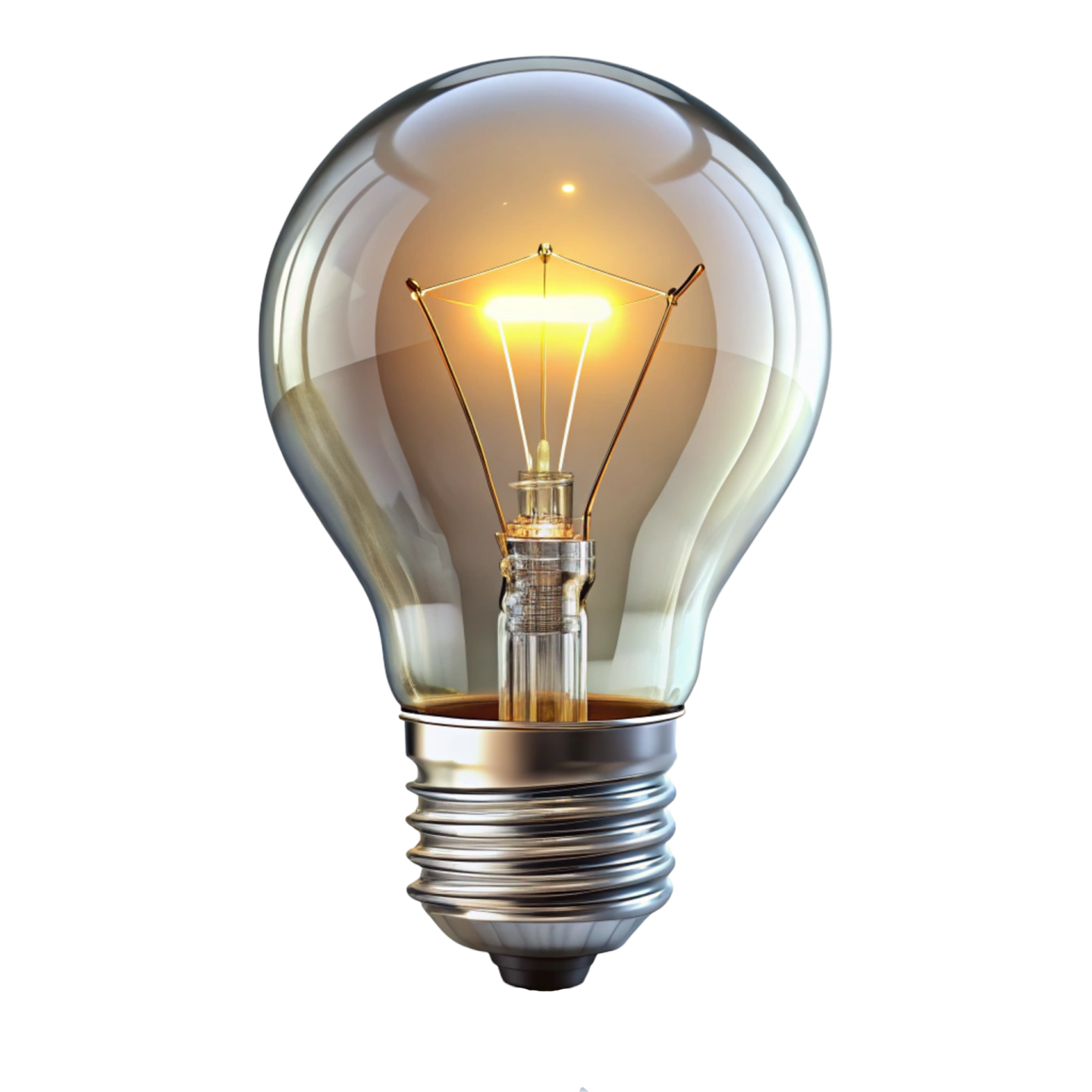 a light bulb on a white background
