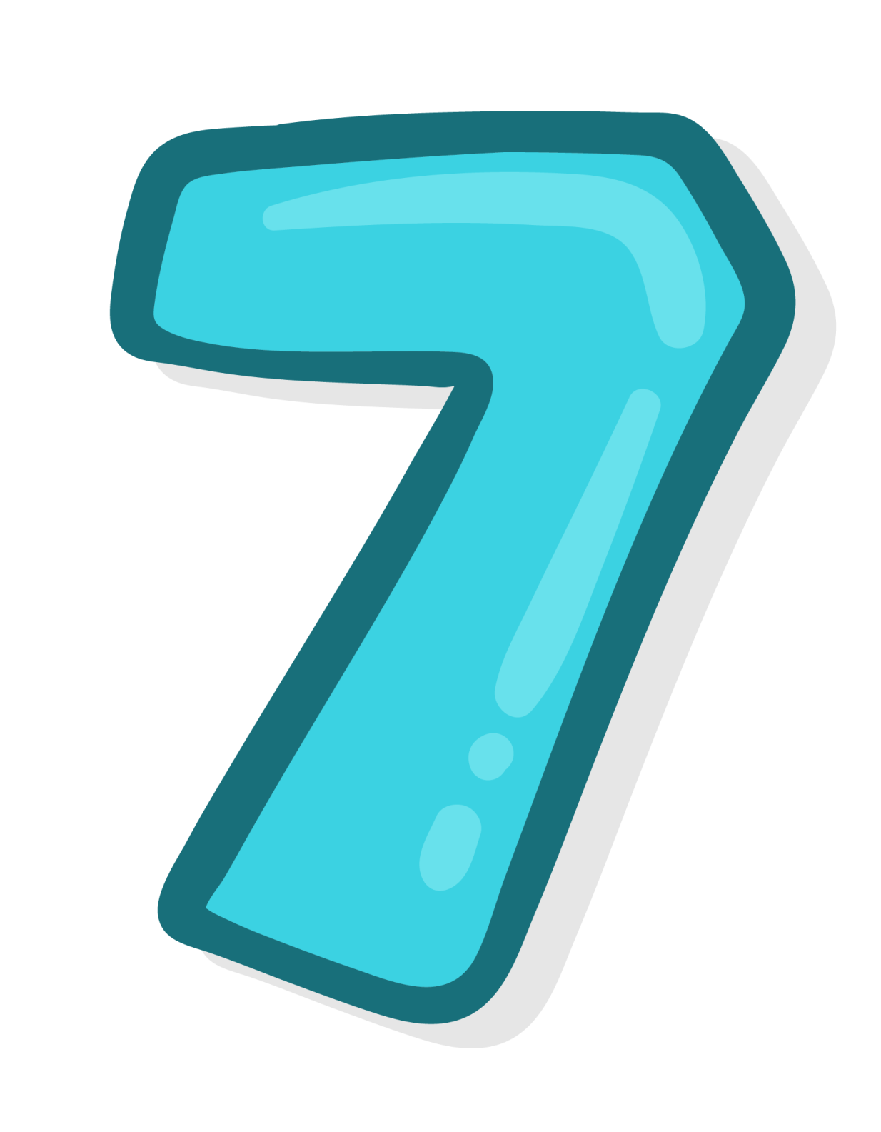 a blue number 7