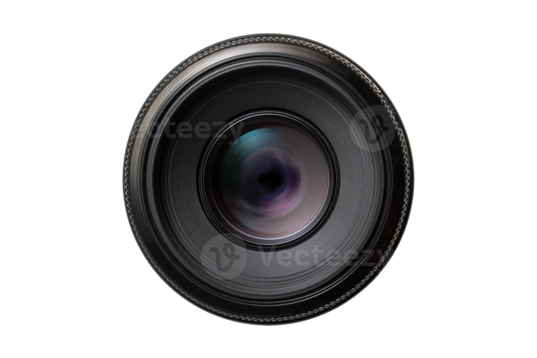 the lens on a white background