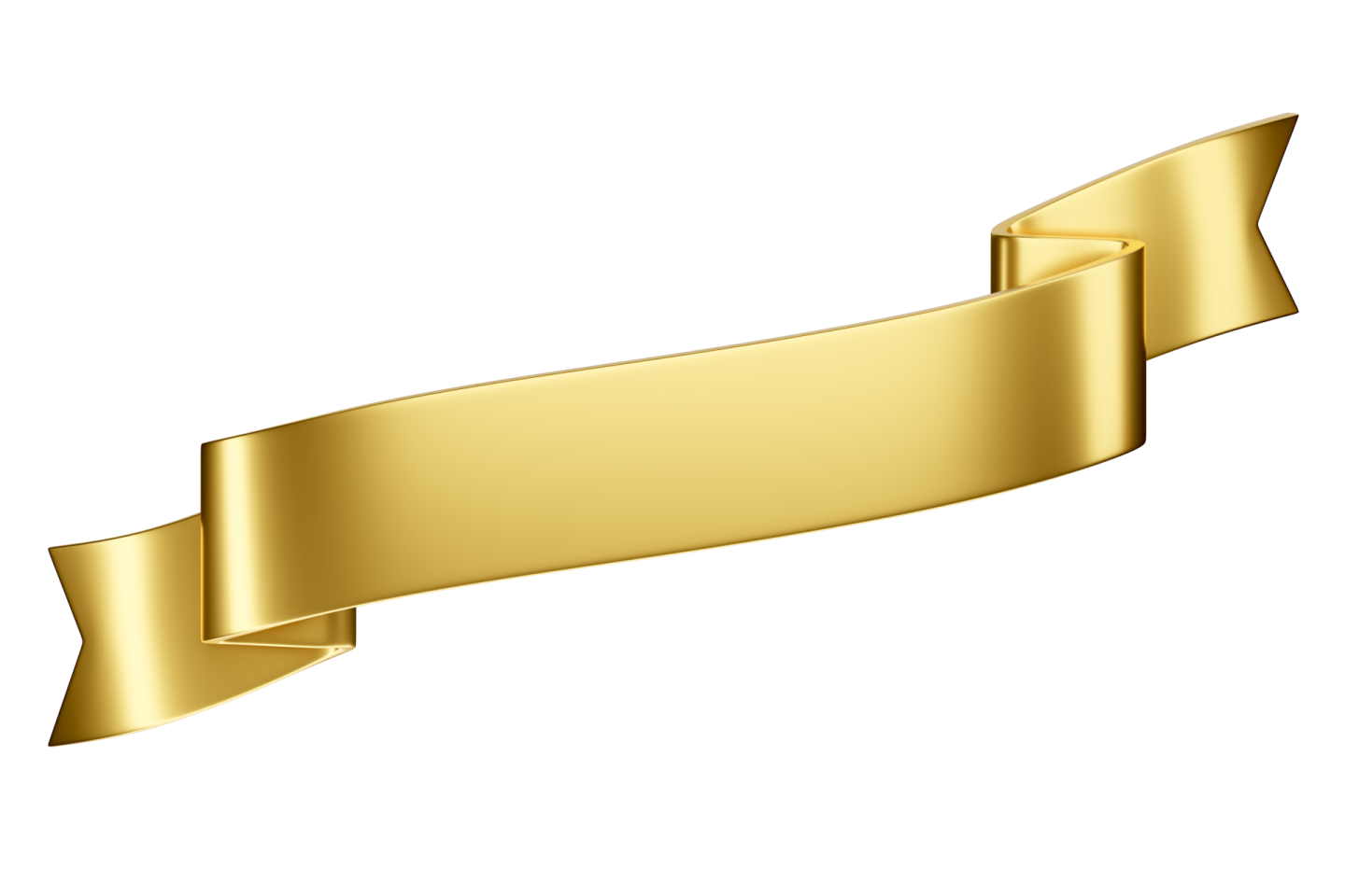 a gold ribbon on a white background