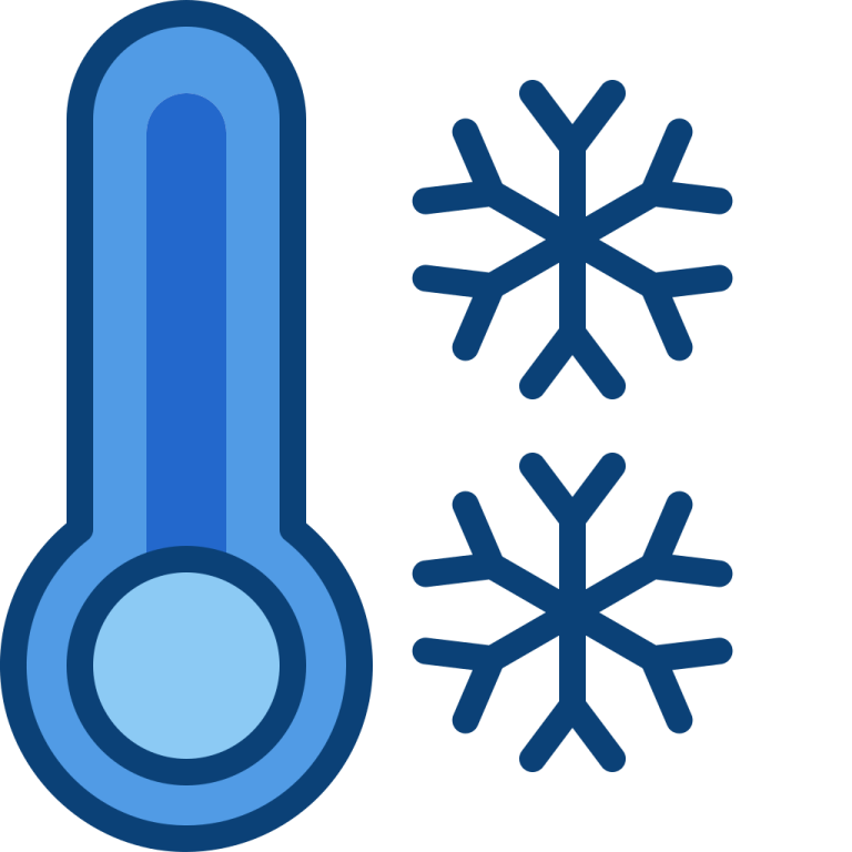 a thermometer with snow flakes