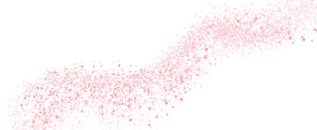 a line of pink dots on a white background