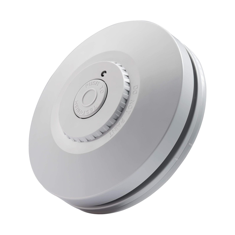 a smoke detector on a white background