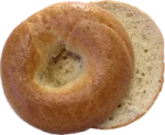 a bagel on a white background