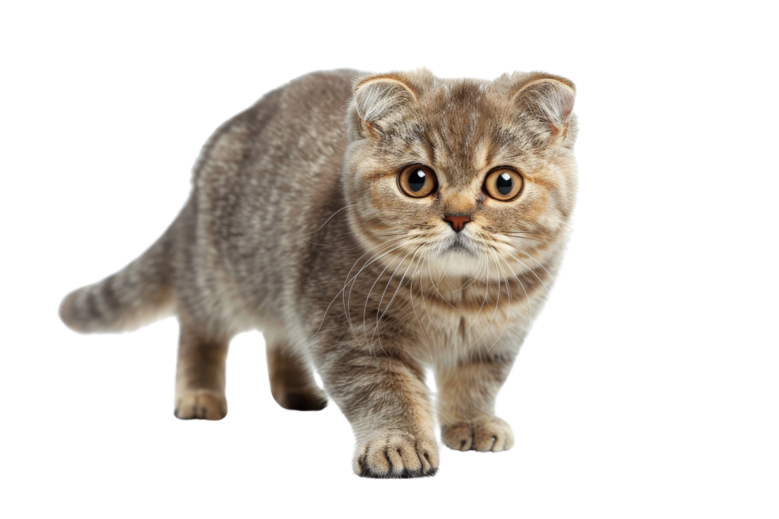 a small kitten is looking at the camera