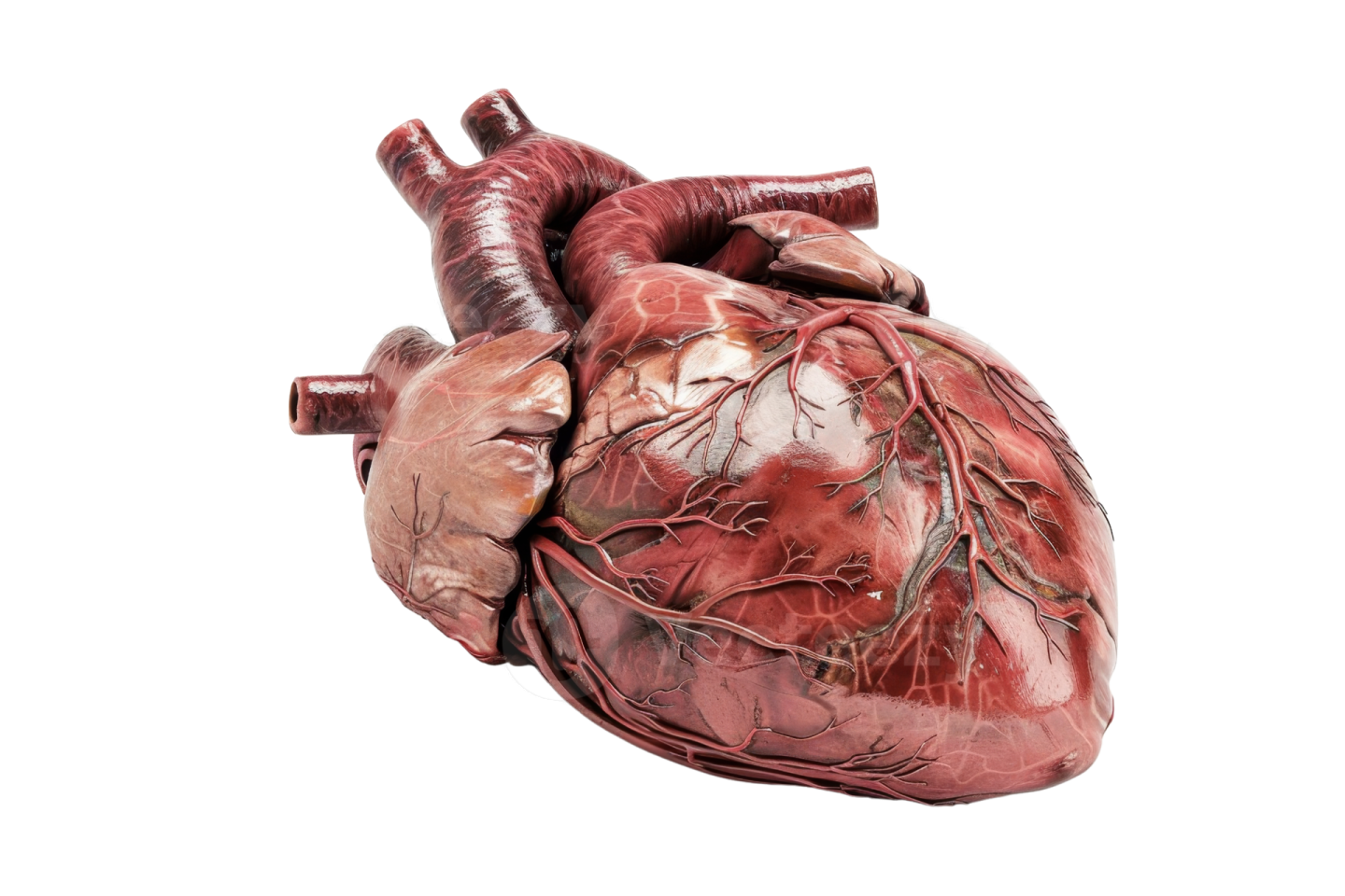 a human heart on a white background