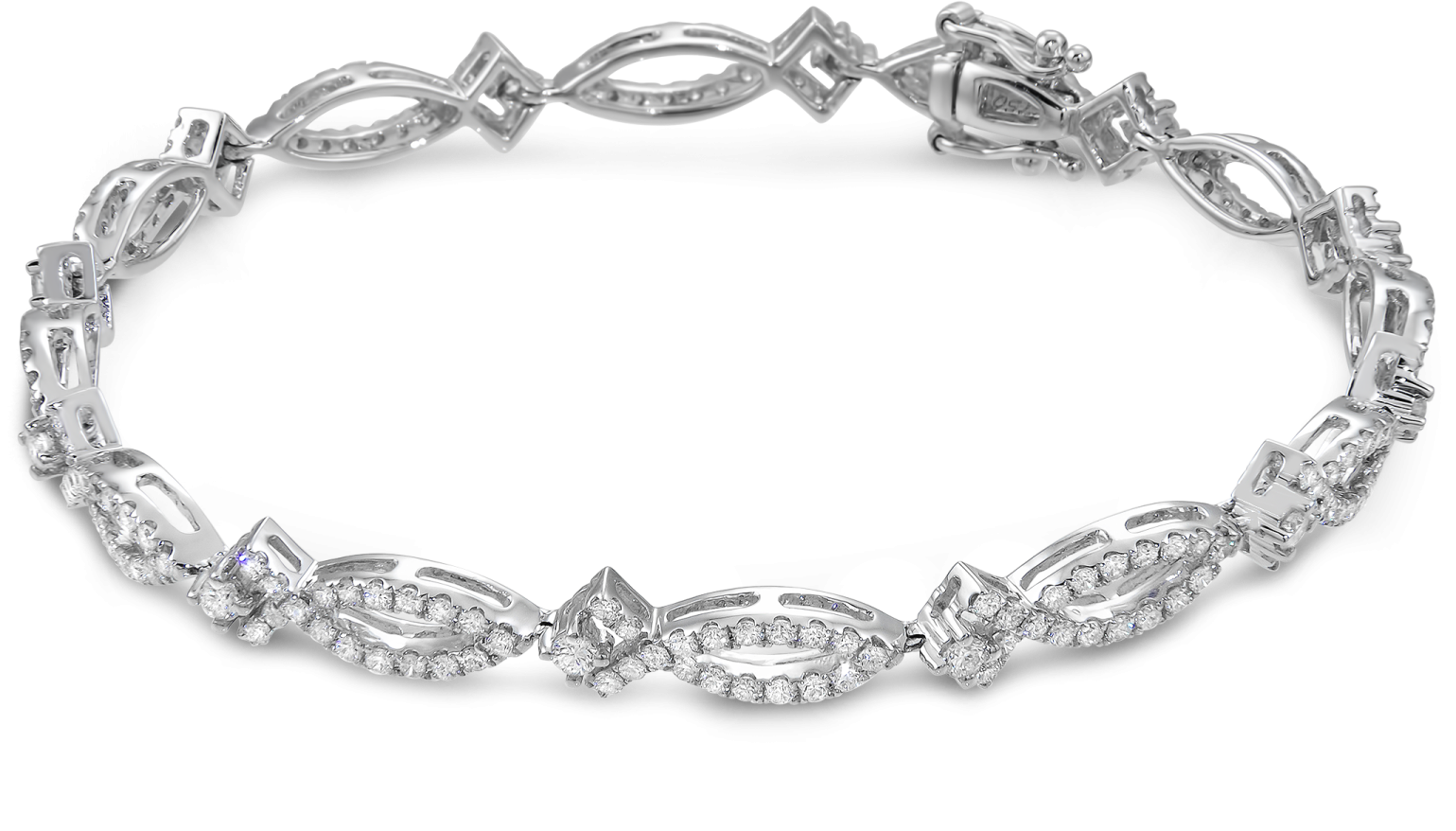 a white gold and diamond bracelet