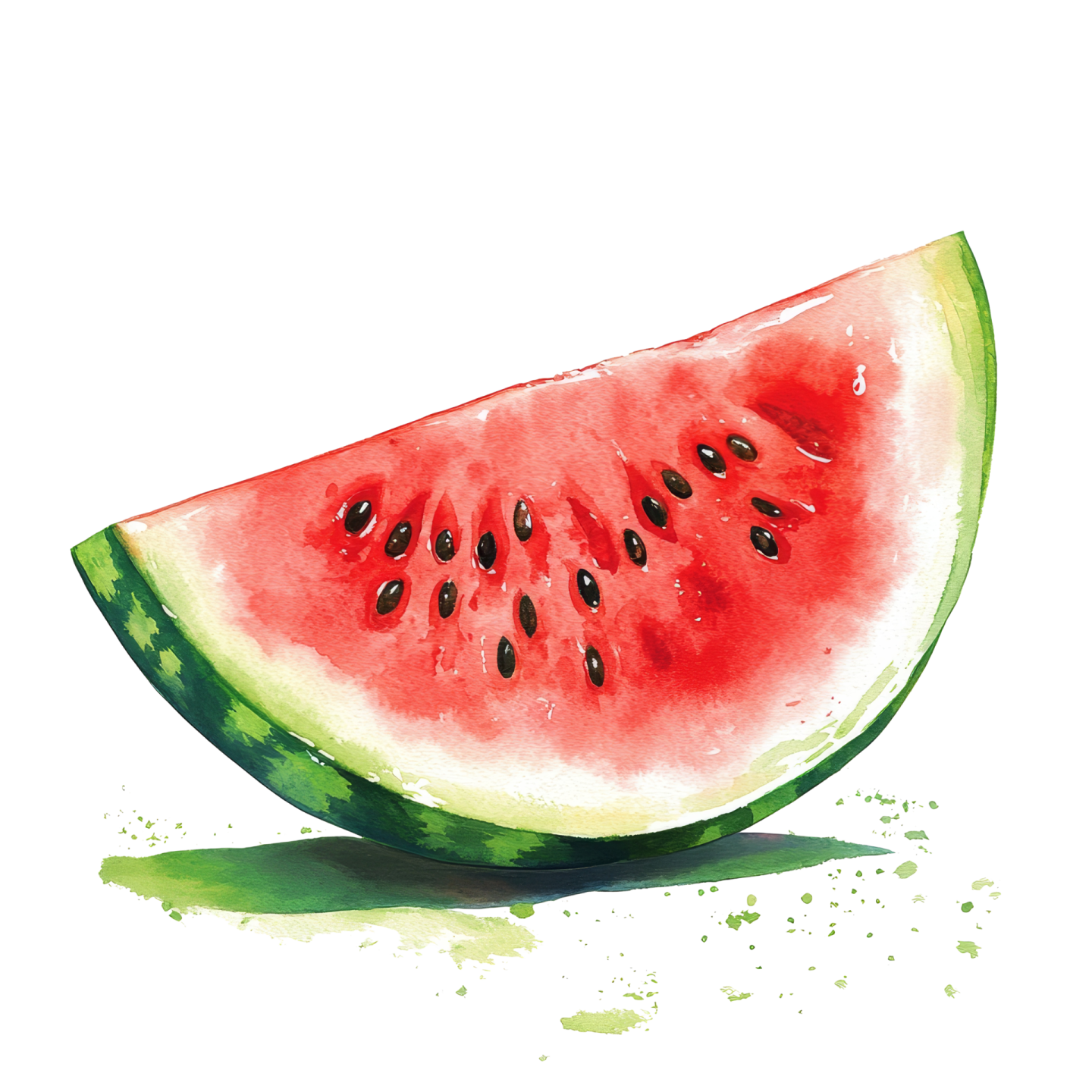 a slice of watermel on a white background