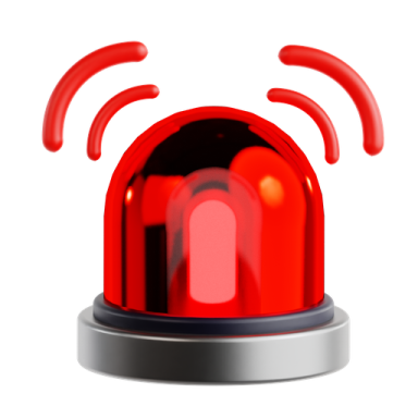 a red alarm clock on a white background