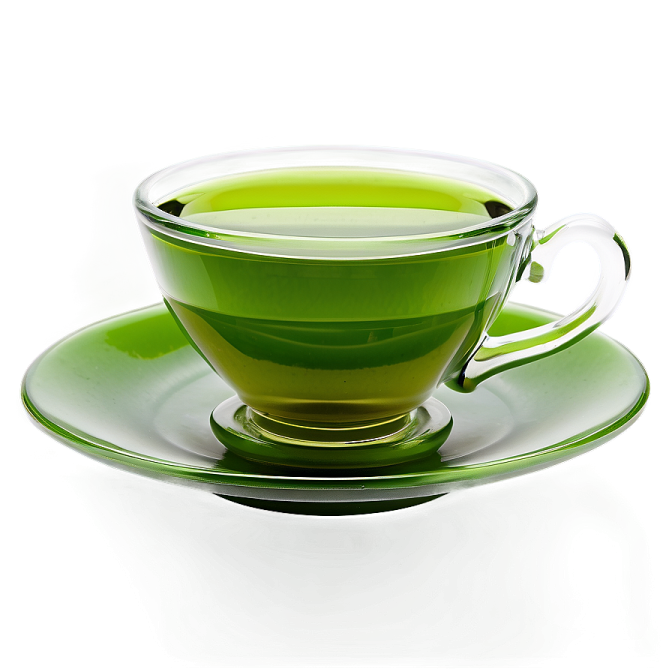 green tea cup and saucer