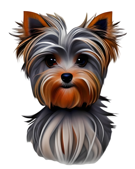 a yorkshire terrier dog with brown and black hair