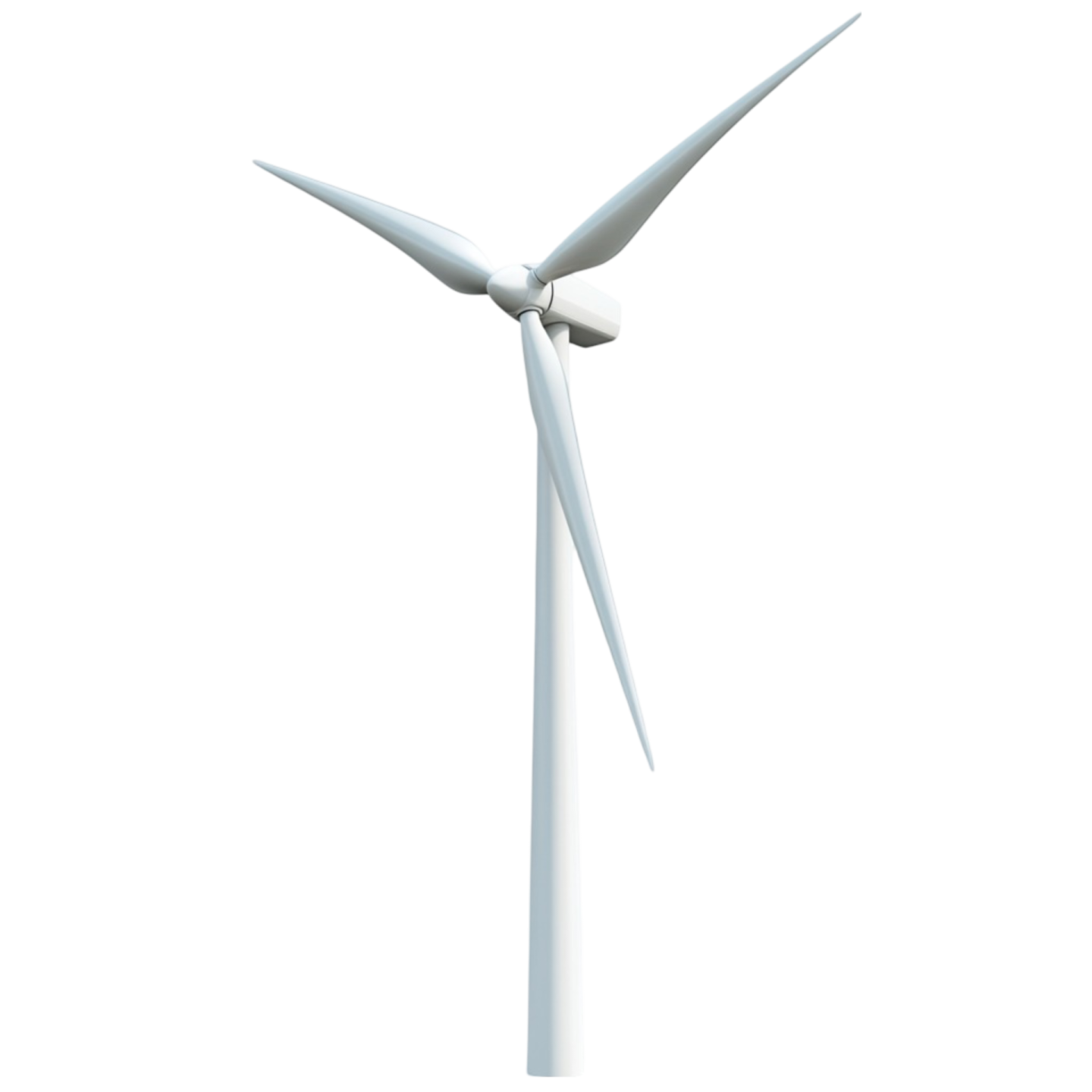 a wind turbine on a white background