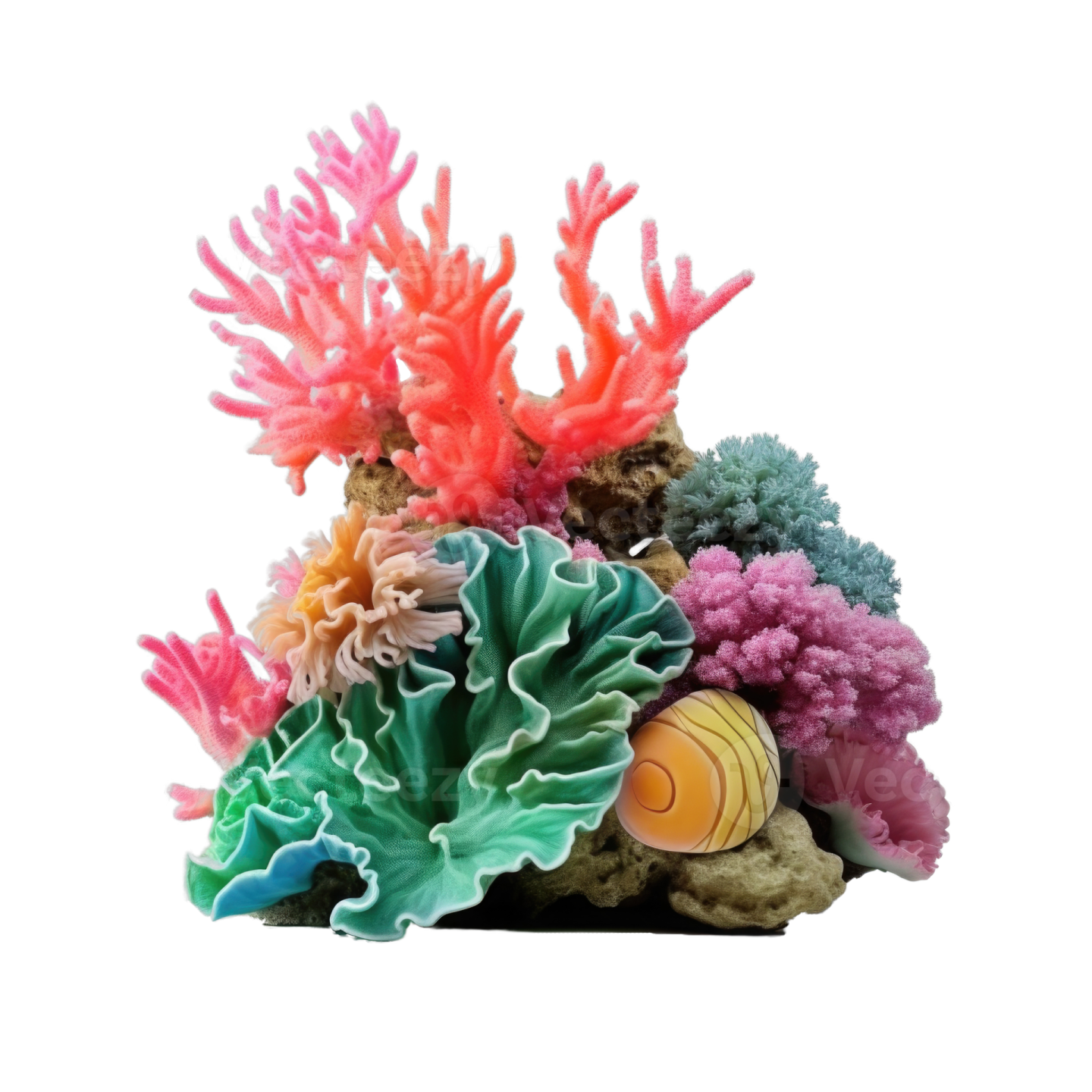 a coral reef with colorful corals on it