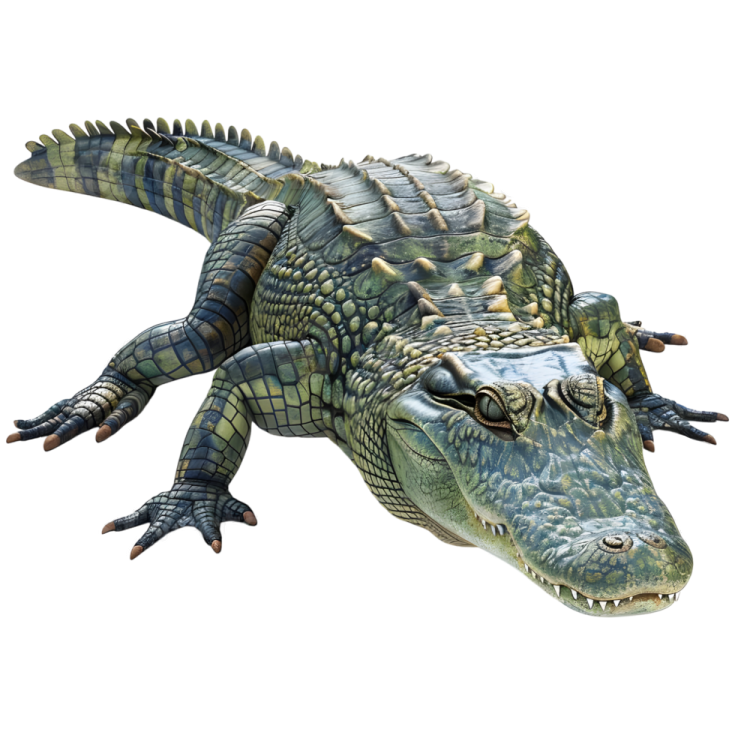 3d digital illustration of a crocodile isolated from a white background