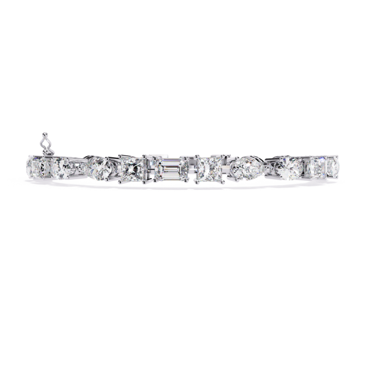 a white gold and diamond bracelet