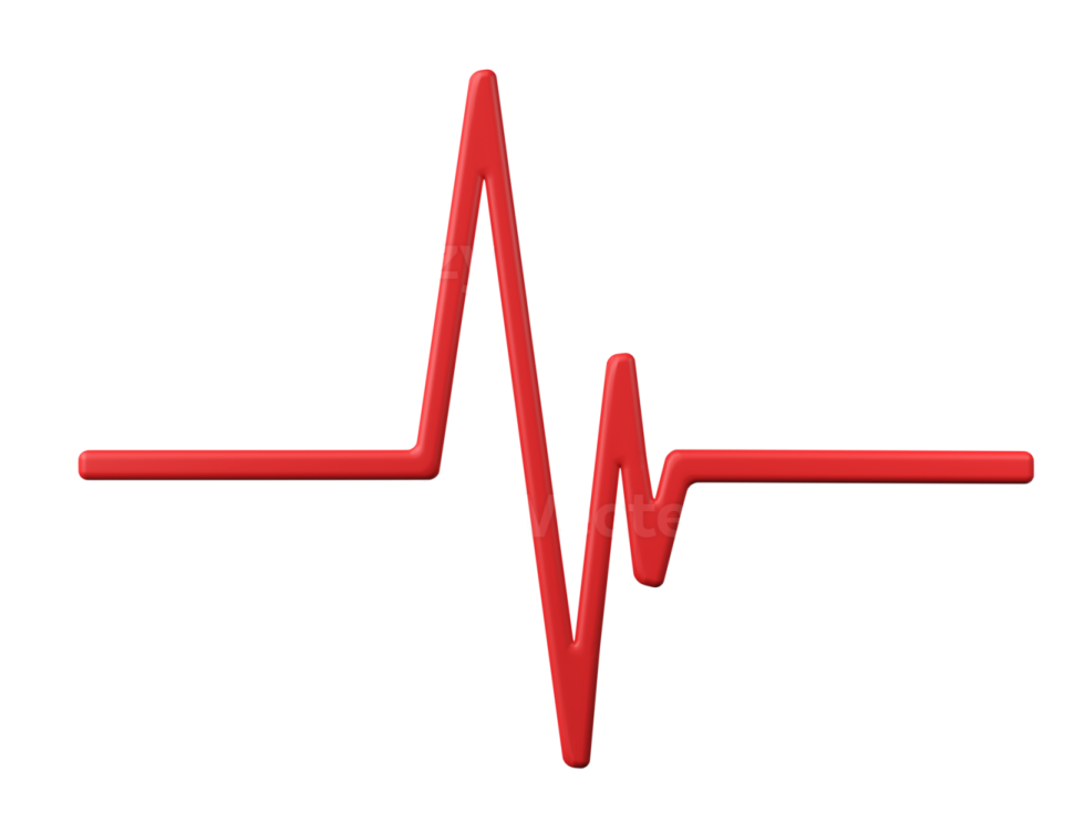 a red heart beat symbol