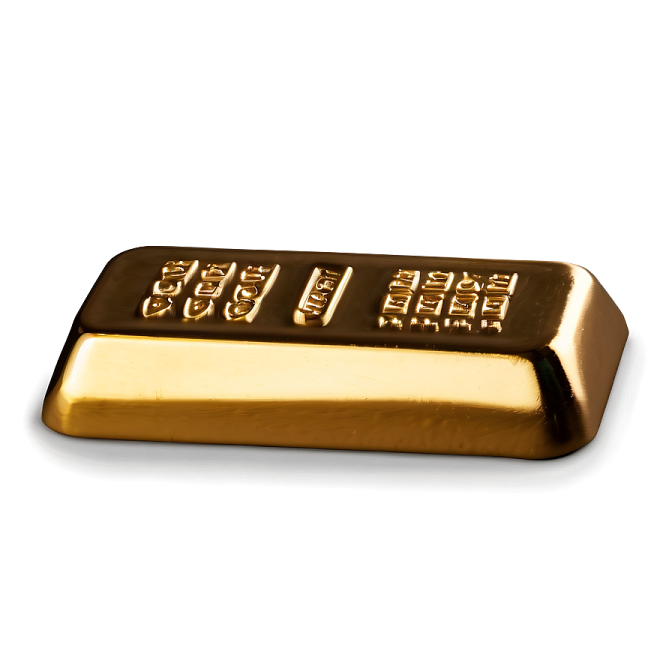 gold bars on a white background