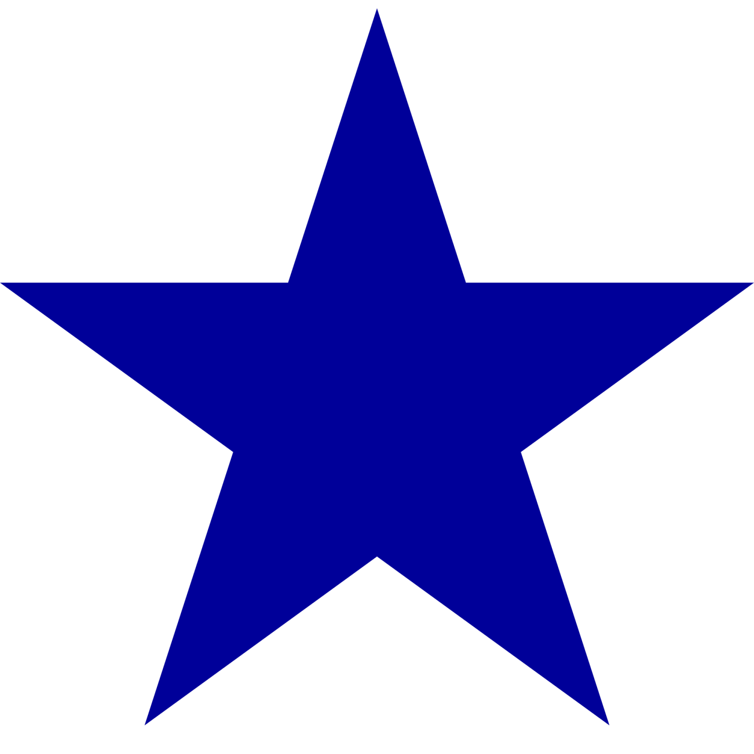 a blue and white star