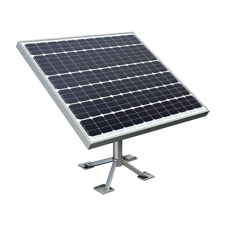 a solar powered street light on a white background
