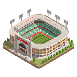 an illustration of a football stadium