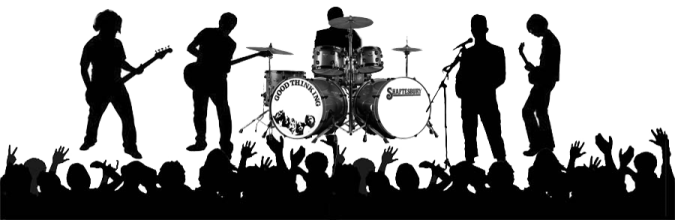 a group of people standing on top of a stage