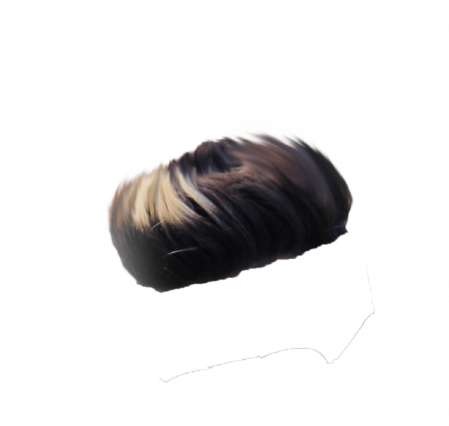 a close up of a person's hair