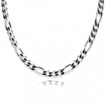 a black and white necklace on a white background