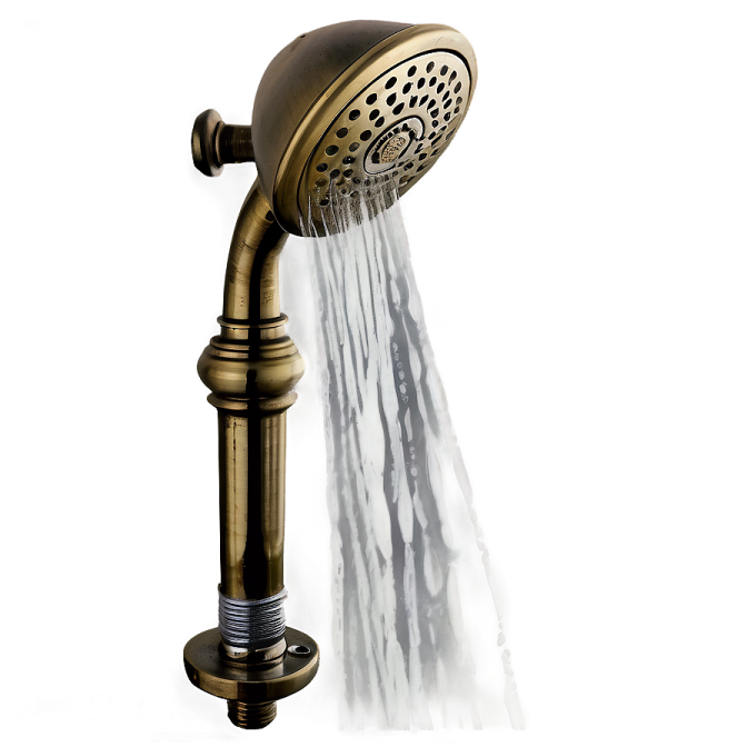 a shower head with water coming out of it