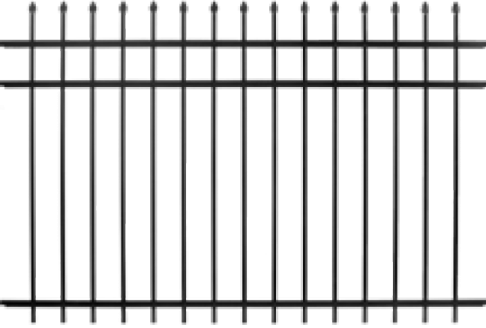a black wire fence on a white background