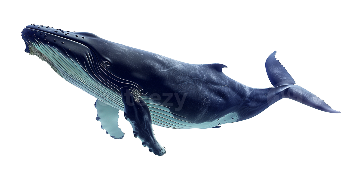 a blue whale swimming in the ocean