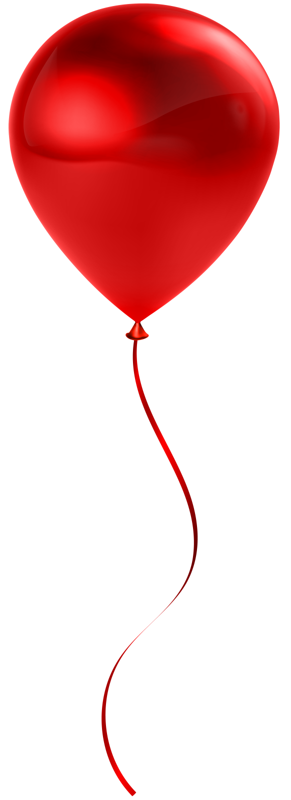 a red balloon flying in the air