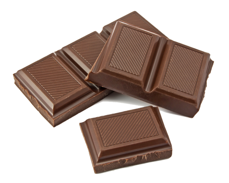 a pile of dark chocolate