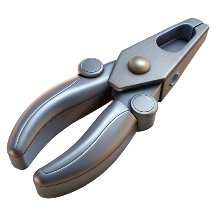 a pair of pliers on a white background