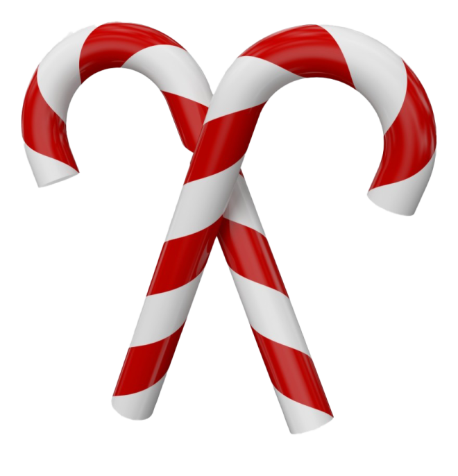two candy canes on a white background
